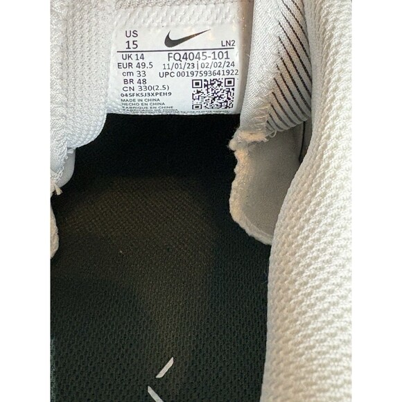 Nike Vapor Edge Speed 360 2 Football Cleats White Green FQ4045-101 Men’s size 15